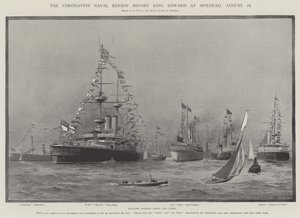 The Coronation Naval Review ennen kuningas Edwardia Spitheadissa, 16. elokuuta